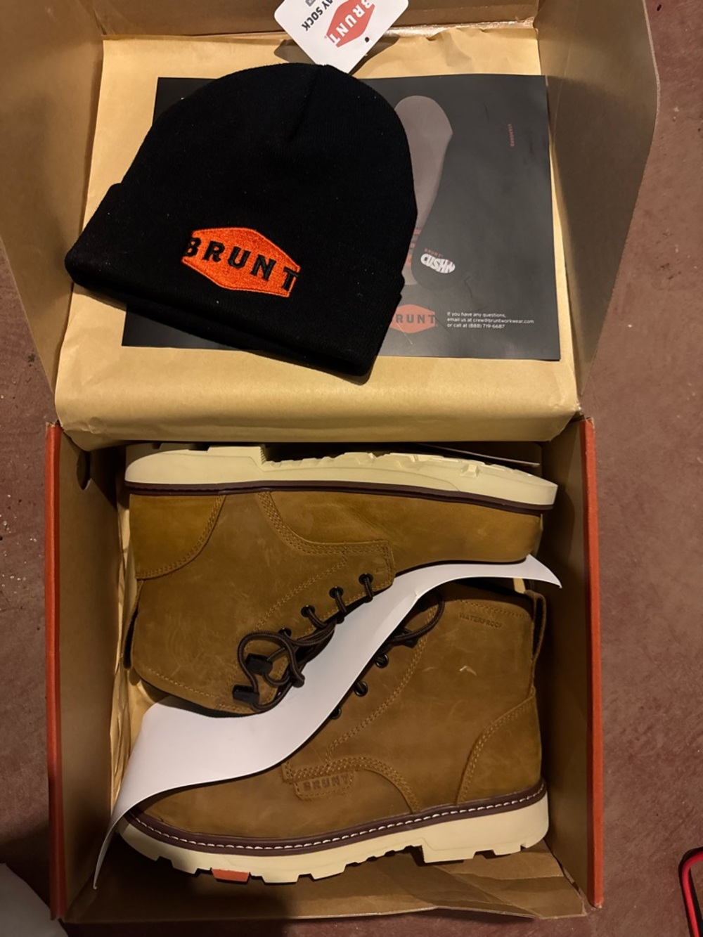 BRUNT Sullivan 6" Composite Toe Work Boot — New in Box — Brown — Men's 8.5